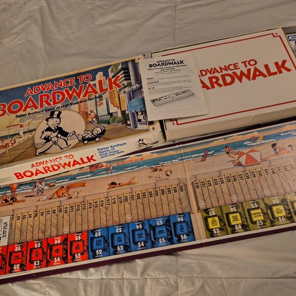 VINTAGE 1985 Parker Brothers ADVANCE TO BOARDWALK Board Game - Picture 5 of 15